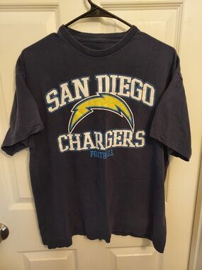 NFL San Diego Chargers Navy Blue & Yellow Short Sleeve Tee